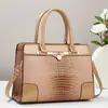 Bolso Casual con Patrón de Cocodrilo Moda Bolso de Mamá Bolso de Hombro Único Cruzado Comercio Exterior Versátil Elegante Bolso para Mujer Bolsos Transfronterizos