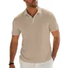 Camisa polo de verano para hombre con textura de rayas verticales, sitio web independiente transfronterizo, comercio exterior, transpirable, holgada, secado rápido, casual, manga corta