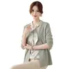 Blusa Elegante y con Estilo Estilo Mamá, Falso Dos Piezas, para Mujeres de Mediana Edad y Mayores, Camisa Base de Moda Primavera y Otoño, Top Casual de Manga Larga
