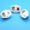 Tomada de Corrente AC com Interruptor e Fusível, Tomada AC Três-em-Um AC-01A, Interruptor Basculante Branco de 2 Pinos