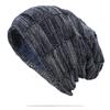 Transfronterizo en stock Gorro de punto de color mixto Otoño e Invierno para Hombre y Mujer con forro polar Engrosado Gorro a prueba de viento AliExpress Más Vendido Gorro Pulóver