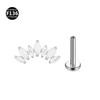 Titanio F136 7 ojos de caballo piedra natural 1.2/1.0 mm de grosor joyería para perforación corporal clavo de oreja clavo de hueso de oreja outlet de fábrica