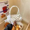Bolsa de Mão Feminina com Estampa de Bolinhas de Nicho 2025 Novo Estilo Texturizada para o Dia a Dia com Alça de Ombro Versátil e Moderna, Bolsa Transversal