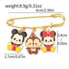 Acessórios Criativos de Broche de Metal do Mickey Mouse Mickey Mouse Winnie the Poodle Tigrão Liga de Metal Versátil Broche de Gota de Óleo