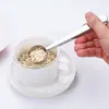 Celebridad de Internet 430 Acero Inoxidable Pinza Cuchara para Café, Cuchara Pinza Selladora Multifuncional para Bolsas de Alimentos, Cuchara Medidora de Leche en Polvo, Color Oro Rosa