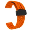 Adequado para Relógio Samsung/Huawei/Xiaomi Malha Respirável Dobrável Fivela Magnética Pulseira de Silicone 20/22mm