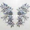 Novo Patch de Tecido Grande Bordado com Lantejoulas Flor Decorativa Moda Vestido de Casamento Tecido da Moda Bordado Étnico JX605