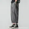 Especial para comércio exterior Calças de trabalho de algodão lavado estilo japonês para homens e mulheres verão novo finas casuais calças cropped calças compridas modernas