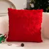 Funda de almohada de decoración navideña de Amazon más vendida, funda de cojín de felpa con árbol de Navidad acolchado para sofá, en stock para venta al por mayor