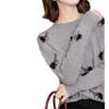2022 Nueva Ropa de Punto de Lana para Mujer Otoño e Invierno Elegante Cuello Redondo Suéter Holgado Adelgazante de Manga Larga de Lana Base