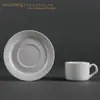 Venda Direta de Fábrica Conjunto de Xícara e Pires para Café Estilo Europeu Xícara de Cappuccino Xícara e Pires para Chá Preto Branco Puro Lote Misto Cerâmica Preço de Atacado