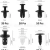Hebillas He26 Caja de 100 Hebillas 6 Hebillas de Plástico Fijas para Coche Diferentes Hebillas Universales para Coche