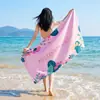 Toalha de Praia de Microfibra Dupla Face Aveludada Transfronteiriça, Secagem Rápida, Absorvente de Água, Toalha de Banho para Piscina Estampada, Proteção Solar para Praia, Dropshipping do Fabricante