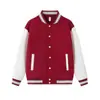 380G Algodão Diamante Texturizado Air Layer Bloco de Cores Retrô Americano Jaqueta de Baseball Solta Casual Unissex