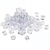 Decoración de Hielo de Cristal Sintético Asimétrico Acrílico Accesorios para Bar Piedras Transparentes Multifacéticas