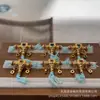 Cobre Puro Incrustado com Diamantes Acessório de Eixo Universal para Artesanato, Contas Espaçadoras para Pulseiras DIY, Pingente para Corda Trançada, Acessório Criativo