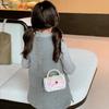 Bolso de Hombro Estilo Chanel para Niña Lindo Lazo Cadena de Moda Bolso de Mano para Bebé Nuevo Bolso Infantil de Perlas