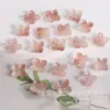 Flor Miniatura de Cinco Pétalos con Bordes Esmaltados, Base de Flor de Ciruelo Hecha a Mano 3D para Accesorios de Collares y Pulseras