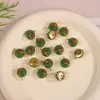 Venta Directa de Fábrica Alta Retención de Color Gota de Aceite Flor de Loto Calcedonia Hebilla de Seguridad Aleación Colgante Hanfu Cheongsam Accesorio Piezas de Pulsera