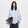 Produto Novo Primavera 2026 Jn*By Feminino Gola Redonda Suéter Manga Longa Solto Confortável Top de Algodão Camisa Casual Feminina