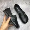 Zapatos planos para mujer sin cordones, punta fina, colección otoño 20256, suela suave, antideslizantes, cómodos, punta profunda, punta cuadrada, planos, zapatos pequeños de piel para mujer
