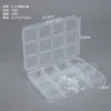 Caixa Plástica Transparente com Tampa de 10 Compartimentos, 15 Compartimentos, 24 Compartimentos, 28 Compartimentos para Organizar Miçangas, Joias, Ferragens e Equipamentos de Pesca