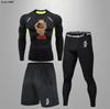 Traje transfronterizo para hombre, equipo para correr, ropa de fitness, carrera matutina, baloncesto, atletismo, entrenamiento deportivo, ropa elástica alta, ajustada, de secado rápido
