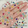Pedras Strass de Fundo Plano Flor de Ameixa para Nail Art, Pequenas Flores Coloridas Brilhantes Decorações de Unhas, Unhas Brancas e Rosas, Strass K9 Atacado