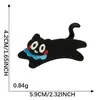 Nuevo Parche Autoadhesivo de Animales de Dibujos Animados Gato Payaso Parche Bordado Accesorio Hecho a Mano Parche de Tela