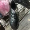 Versión de Cuero Suave ~ Zapatos Planos Deportivos de Boca Baja con Velcro Zapatos de Ballet para Mujer, Zapatos Mary Jane Azules Casuales de Moda y Versátiles