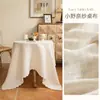 Mantel Redondo Estilo Retro Francés 2025 Nuevo Lujo Accesible Tela de Algodón y Lino Cubierta para Mesa de Comedor Mantel para Mesa de Café
