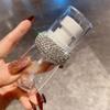 Botella rociadora de prensa portátil para viajes, botella hidratante de maquillaje con diamante, niebla ultrafina, explosiones transfronterizas, ventas directas de fábrica