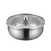 Tazón de acero inoxidable 304 para huevos al vapor, para uso doméstico, para arroz al vapor, para bebés, para sopa, estofado, con tapa.