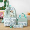 Mochila Escolar Nueva de Gran Capacidad para Estudiantes de Primaria y Secundaria, Mochila de Oso Lindo, Lonchera, Set de Tres Piezas, Mochila de Viaje, Transfronteriza