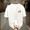 Camiseta de verano de seda de hielo negra estilo Hong Kong para hombre y mujer, camiseta sencilla que combina con todo, vestido para pareja, camiseta de manga corta para hombre y mujer, moderna