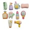 Lápiz Labial de Emulación de Dibujos Animados Espejo Serie Lavar y Proteger Accesorios de Resina diy Horquilla Titular Funda para Teléfono Móvil Material Adhesivo para Vaso de Agua