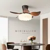 Luz de Ventilador Modelo Novo 2025 para Quarto, Estilo Vintage, Cor de Noz, Silenciosa, Proteção para os Olhos, Luz de Ventilador de Teto de Espectro Completo