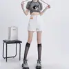 Shorts de Mezclilla de Cintura Alta para Mujer Verano 2025 Nuevos Chica Caliente Sueltos Pierna Ancha Petite Línea A Pantalones Cortos Calientes
