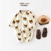 Traje de Ropa para el Hogar de Vellón Coral para Bebé Niño y Niña Mono Lindo de Oso de Dibujos Animados Pijamas Cálidos 95063