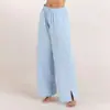 2026 Nuevo Estilo Europeo y Americano Fresco, Transpirable y Cómodo Conjunto de Pijama de Manga Larga de Algodón Puro para Mujer, Ropa de Casa de Verano que se Puede Usar Afuera