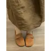 Novos Mocassins Planos Redondos Estilo Retrô para Mulheres, Sapatos Slip-On Versáteis e Confortáveis de Camurça Trançada