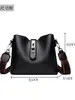 Bolso Bandolera Retro Simple Ligero Gran Capacidad Bolso de Hombro de Moda para Mujer Temperamento para Viajes Diarios Bolso Cubo Portátil con Correa Ancha