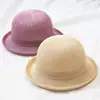Nuevo Sombrero de Copa Verano Combinación Perfecta Moda Color Sólido Sombrero Fresco Estilo Coreano Sombrero de Copa Enrollable Transpirable Protección Solar Sombrero de Paja Sombrero Hueco