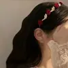 Faixa de Cabeça Love Rosa Feminina 2025 Novo Grampo de Cabelo com Pérolas High-End Elegante Moda Para Sair Mais Fácil de Combinar Faixa de Cabeça Acessórios de Cabelo