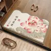 Tapete para piso de casa, tapete antideslizante para pies de baño, tapete absorbente de agua para entrada de baño, tapete para piso absorbente de agua para inodoro de casa, lavable