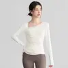 Roupas Novas de Yoga, Tops de Malha de Outono, Roupas de Treino Fitness Emagrecedoras de Manga Longa, Roupas Esportivas de Pilates, Aparência Elegante