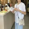 Bolsa de Teléfono Móvil Estilo Ins de Moda para Mujer para Ir al Trabajo en Primavera y Verano Nueva Bolsa Pequeña de Tela con Flores Bolso de Teléfono Móvil Bordado con Flores de Moda