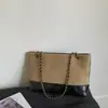 Bolso de cadena bordado con patrón de diamantes para mujer, nueva colección primavera 2026, bolso cruzado versátil, bolso de hombro de moda, bolso tote moderno