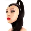 Máscara de Látex Juguetes Sexuales para Adultos Productos para Adultos Fetichismo Lazo Casco de Cosplay Halloween