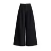 Pantalones Casuales de Lino Nuevos Otoño 2026 para Mujer, Cintura Alta, Adelgazantes, Cómodos, Suaves, Para el Trabajo, Sencillos, Largo Tres Cuartos, Pierna Ancha